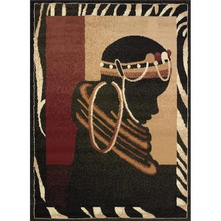 United Weavers United Weavers 910 01530 58 5 ft. 3 in. x 7 ft. 2 in. Legends Silhoutte Area Rug; Multicolor 910 01530 58